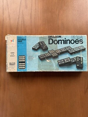 Vintage 1970 Milton Bradley Halsam Double Nine Dragon Dominoes - Image 1 of 3