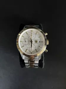 TAG Heuer Carrera CV2050 Chronograph Automatic Steel & 18k Bezel Watch - Picture 1 of 10