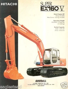 Equipment Brochure - Hitachi - Super EX160-V - Excavator - c1997 (E2220) - Picture 1 of 1