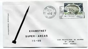 1976 Exametnet Super Arcas 35/89 Kourou French Guiana Space City SPACE - Picture 1 of 1