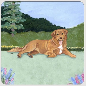 Sottobicchieri Nuova Scozia Duck Tolling Retriever - Set di 4 - Foto 1 di 1