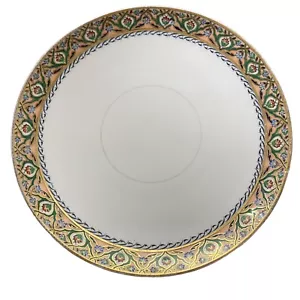 Antique Copeland Plate 9.5 inches Dinner Round Floral Trim Gold Red Blue - Picture 1 of 7