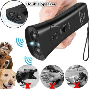 Anti Perros Repelente Ladradores Mascotas Entrenador LED Luz Suave Cazador Altavoces Dobles - Imagen 1 de 12