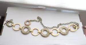 CINTURÓN CADENA ANILLO ORO DOS TONOS CHICO'S 40" - Imagen 1 de 3