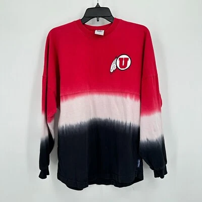 University Of Utah Spirit Jersey UTES S Black Red Tie Dye Football College - Image 1 of 4
