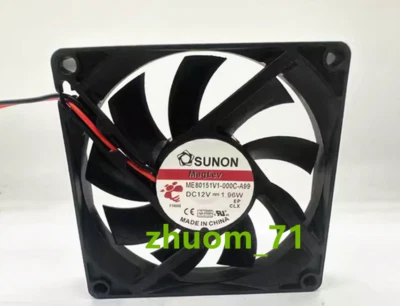 1PC SUNON ME80151V1-000C-A99  8015 1.96W 12V 8CM cooling fan - Image 1 of 3