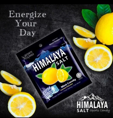 HIMALAYA SALT SPORT CANDY EXTRA COOL LEMON FLAVOUR (15GX12 PACKS) 100% ORIGINAL - Image 1 of 3