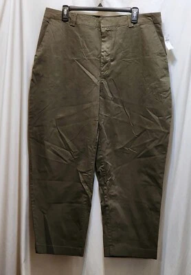 Pantalones Capri 16 GAP Verde Ejército Recto Caqui Pantalones Foto 1 de 3