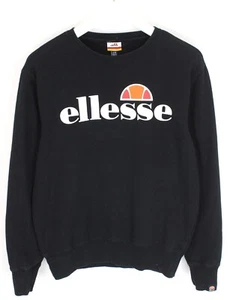 ELLESSE Sweatshirt Men's MEDIUM Coated Logo Long Sleeve Crew Neck Ribbed Hems - Picture 1 of 7