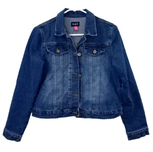 Place Blue Jean Jacket Long Sleeve Denim Button Up Top Cotton Youth JR's 16 XXL - Picture 1 of 6