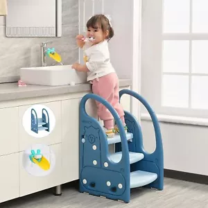 Kleinkind Schritt Hocker Stuhl Onasti Kinder 3 Schritt stehend Turm mit Griffen - Bild 1 von 7