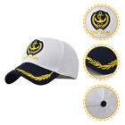 2pcs Yacht Captain Trucker Hats - White