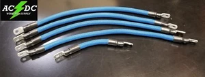EZGO TXT Golf Cart Car 48Volt 2G BLUE BRAIDED Battery Cables 94UP 4-17 1-7 - Picture 1 of 3