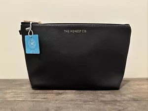 New The Honest Company City Diaper Bag Travel Organizer Black Vegan Faux Leather - Picture 1 of 7