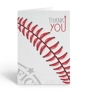 Baseball Note Cards | Sports Thank You Cards | Appreciation | 10 Count - B14474 - Picture 1 of 3