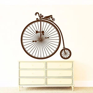 Wand Vinyl Aufkleber Vintage Fahrrad Zweiräder Bremspedal vergangenes Jahrhundert (N355) - Bild 1 von 5