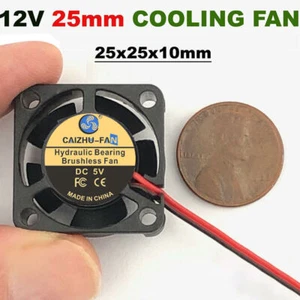 25x25x10mm Lüfter, doppelt gelagert, leiser fan für PC Computer 5V/12V/24V~ - Afbeelding 1 van 7