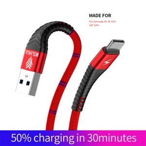 USB Type C Charging Cable Braided Fast Phone Charger Long Lead 2m 1.5m 0.5m NEW - Picture 1 of 8