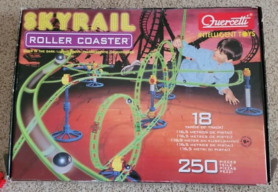 Quercetti SkyRail Roller Coaster Glow In The Dark 250 Pieces Complete in Box - Image 1 of 4