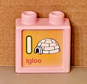 VTECH Ultimate Alphabet Train Replacement Pink I/V Double Sided Picture Block - Picture 1 of 4