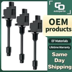 UF348 3X Rear OEM Ignition Coils for 3.0L Infiniti I30 Nissan Maxima 2000-2001 - Picture 1 of 6