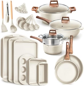 Juego de utensilios de cocina Bakken-Swiss de 20 piezas - granito antiadherente - ecológico - - Imagen 1 de 12