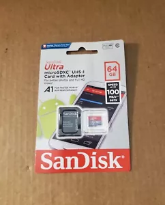 SanDisk Ultra A1 64GB SDXC Memory Card W/Adapter - Picture 1 of 2