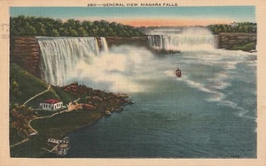Vintage Postcard General View Niagara Falls, 1947 - Picture 1 of 2