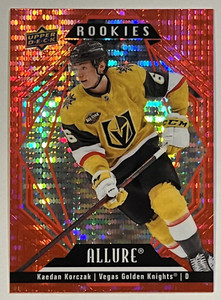 2022-23 Upper Deck Allure KAEDAN KORCZAK Rookies Red Rainbow #123 Golden Knights