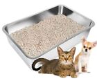 Extra Large Stainless Steel Litter Box for Cat or Rabbit, Large Size Metal Ca...