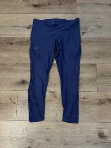 Under Armour Womens Blue Athletic Yoga Cropped Leggings Size XL - Picture 1 of 3