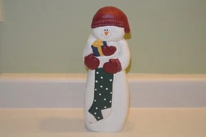 Eddie Walker Snowman Christmas Stocking Presents Heart Large 11" Midwest Vintage - Picture 1 of 4