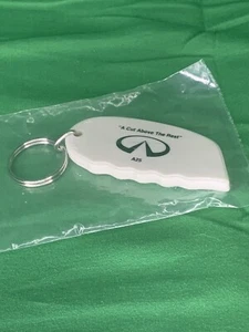 INFINITY Logo White Plastic Keychain And Cutter Vintage **FREE SHIPPING** - Picture 1 of 8