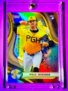 Paul Skenes RARE SILVER REFRACTOR ROOKIE CARD BOWMAN'S BEST MLB PIRATES RC MINT! - Picture 1 of 8