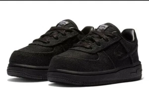 Fuerza Aérea 1 x Stussy Low Triple Negro Niño Pequeño TD Talla 10C ENVÍO GRATUITO - Imagen 1 de 4