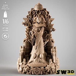 Escultura Princesa Padme Impresa en 3D Star Wars Dos Piezas GRIS - 9 pulgadas - Imagen 1 de 4