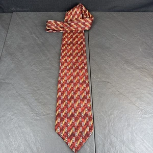 Robert Talbott Studio rote geometrische Herrenkrawatte 100 % Seide 57 x 4 kurze Krawatte - Bild 1 von 12