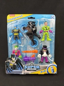 Imaginext DC Super Friends Batman & Villains set action figure 7 pezzi età 3-8 nuovo con scatola - Foto 1 di 20