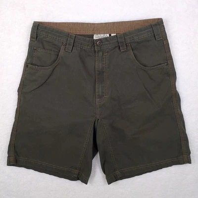 Shorts de algodão verde cáqui Cabela's trilha caminhada ao ar livre 5 bolsos ~ 34 masculino - Imagem 1 de 4