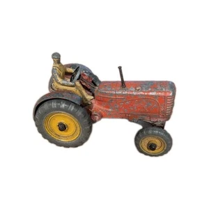 Vintage Dinky Toys Massey Harris Tractor W/ Driver Diecast England - Picture 1 of 4