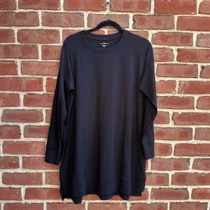 Eileen Fisher Cotton Stretch Jersey sweatshirt tunic dress medium NEW - Picture 1 of 7