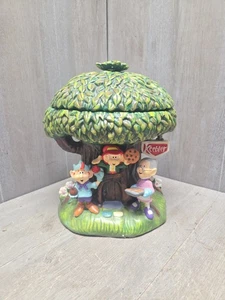 Biscottiera ceramica albero cavo Keebler Millennium vintage prima edizione 2000 - Foto 1 di 11