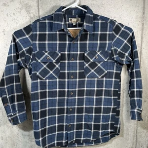 Duluth Trading Hemd Herren L blau kariert Borte Passform Flanell Button-Down - Bild 1 von 5