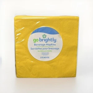 32 Pc beverage Party napkins two-ply 9.8"x9.8" amscan go brightly all occasions - Picture 1 of 2