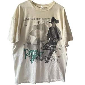 Vintage George Strait weißes Hemd One Size RAR Country Cowboy 90er - Bild 1 von 6
