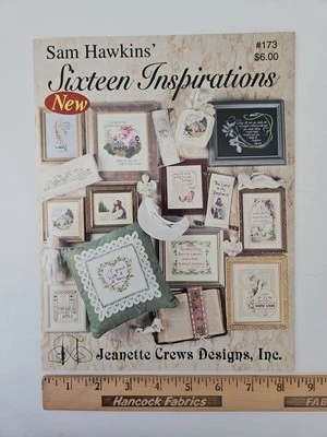 Jeannette Crews SIXTEEN INSPIRATIONS Cross Stitch Pattern Book #173 Sam Hawkins - Image 1 of 4