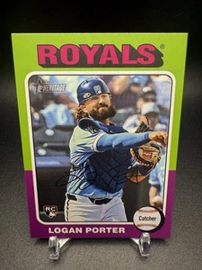 2024 Topps Heritage High Number Logan Porter Rookie #625 Kansas City Royals - Picture 1 of 2