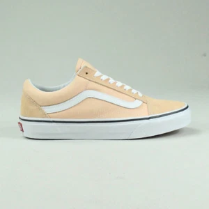 Vans Old Skool Turnschuhe Schuhe gebleicht Aprikose/weiß in UK Größe 3,4,5,6,7,8 - Bild 1 von 7