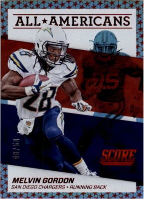 2016 Score All Americans Jumbo Red #2 Melvin Gordon #48/50 - NM-MT - Image 1 of 2