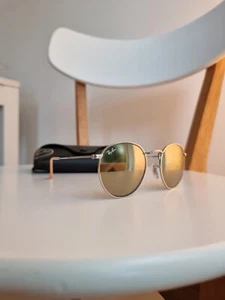 Ray ban RB 3447 round metallic with gold-plated / gold beschictetes Glas - Bild 1 von 3